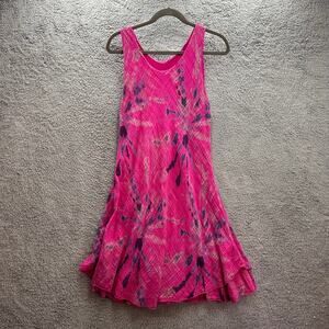 Meo Meli Pink Sleeveless‎ Flowy Dress Medium? Knee Length Resort Beach Beach EUC